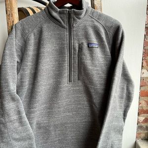 Patagonia Better Sweater Charcoal Grey Half Zip